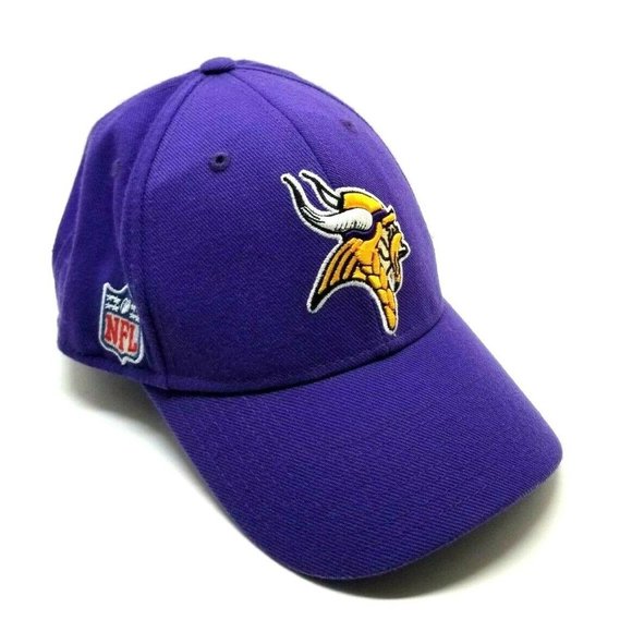 Reebok NFL Minnesota Vikings Football Purple Yellow Ball Cap Hat (T11) - Picture 3 of 6